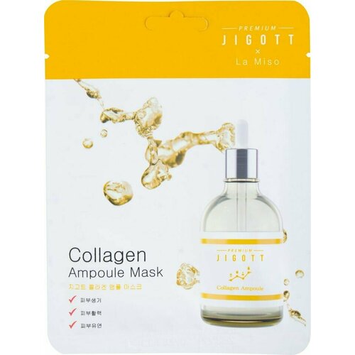 Маска для лица Premium Jigott x La Miso Ампульная с коллагеном 27мл х 3шт