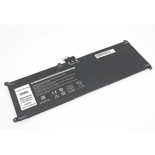 Аккумуляторная батарея для ноутбука Dell Latitude 12 7275 (07VKV9) 7.6V 3900mAh OEM разъем usb type c для ноутбука dell latitude 7275 xps 12 9250