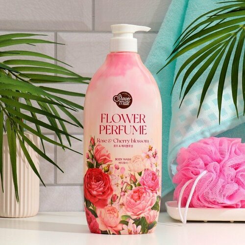 Гель для душа Shower Mate с розой, 900 мл (комплект из 2 шт) гель для душа shower mate yellow flower 900 мл 900 г 8 шт