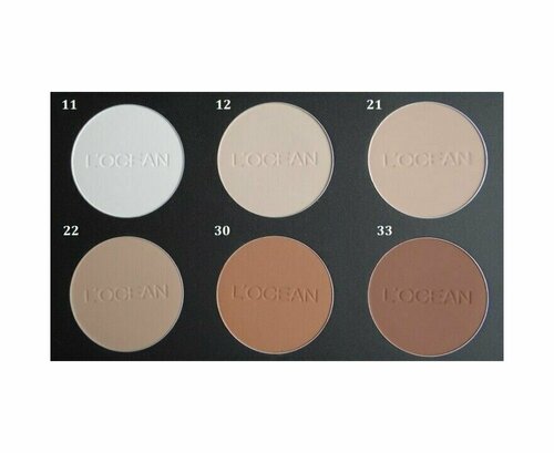 Палетка пудры для лица Locean, Hole Cake Powder, профессиональная, 6 оттенков, 60 г