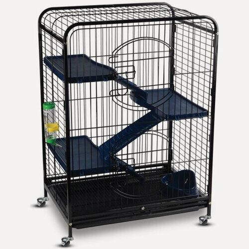 Изображение товара Клетка для грызунов Triol C2-2, черный металлик, 64х43,5х92,5 см