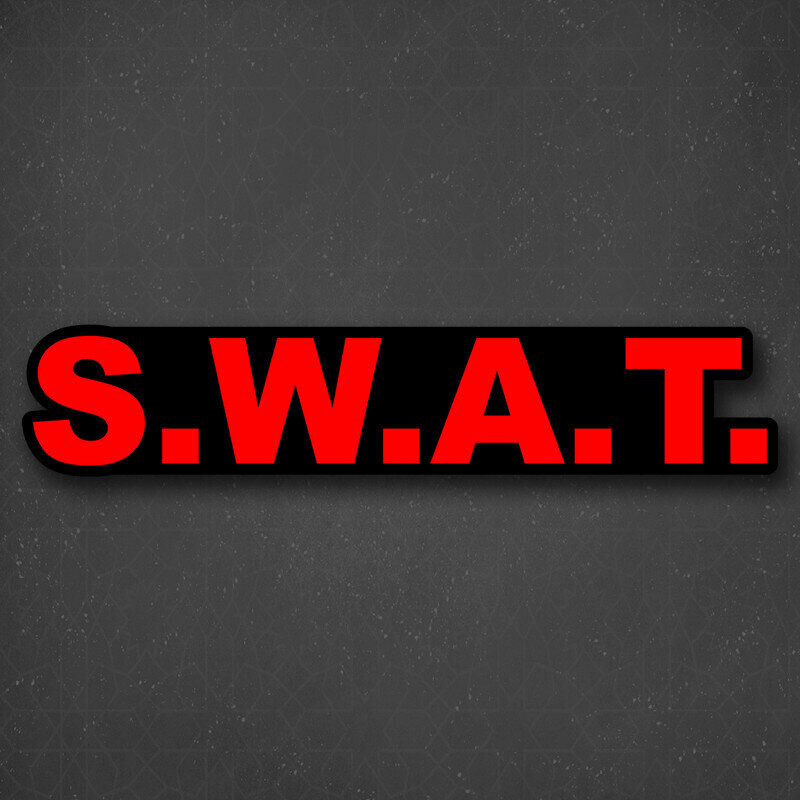 фото Наклейка на авто "Надпись - SWAT" 24x4 см