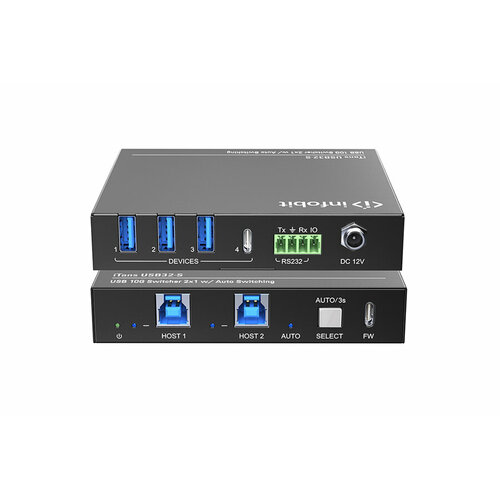 Коммутатор Infobit iTrans USB32-S USB 32 10 Гбитс с автопереключением 7367600₽