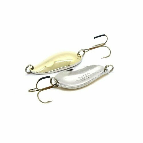 фото Блесна питерская колеблющаяся "пингвин", цвет жёлто-белый, 10 г (комплект из 3 шт) колебалка - питер