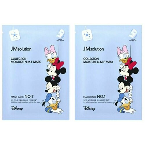 Маска для лица JMsolution, Disney Сollection Moisture N.M.F Mask, тканевая, с увлажняющим фактором, 30 мл, 2 уп