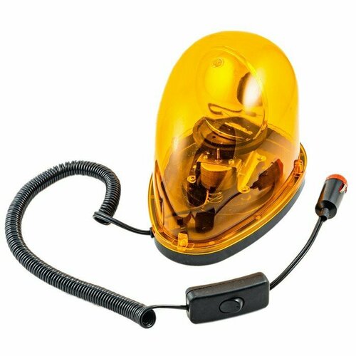 Маяк сигнальный TOPAUTO с магнитом, лампа 24 В, 10 Вт, форма капля с выключателем (комплект из 2 шт)