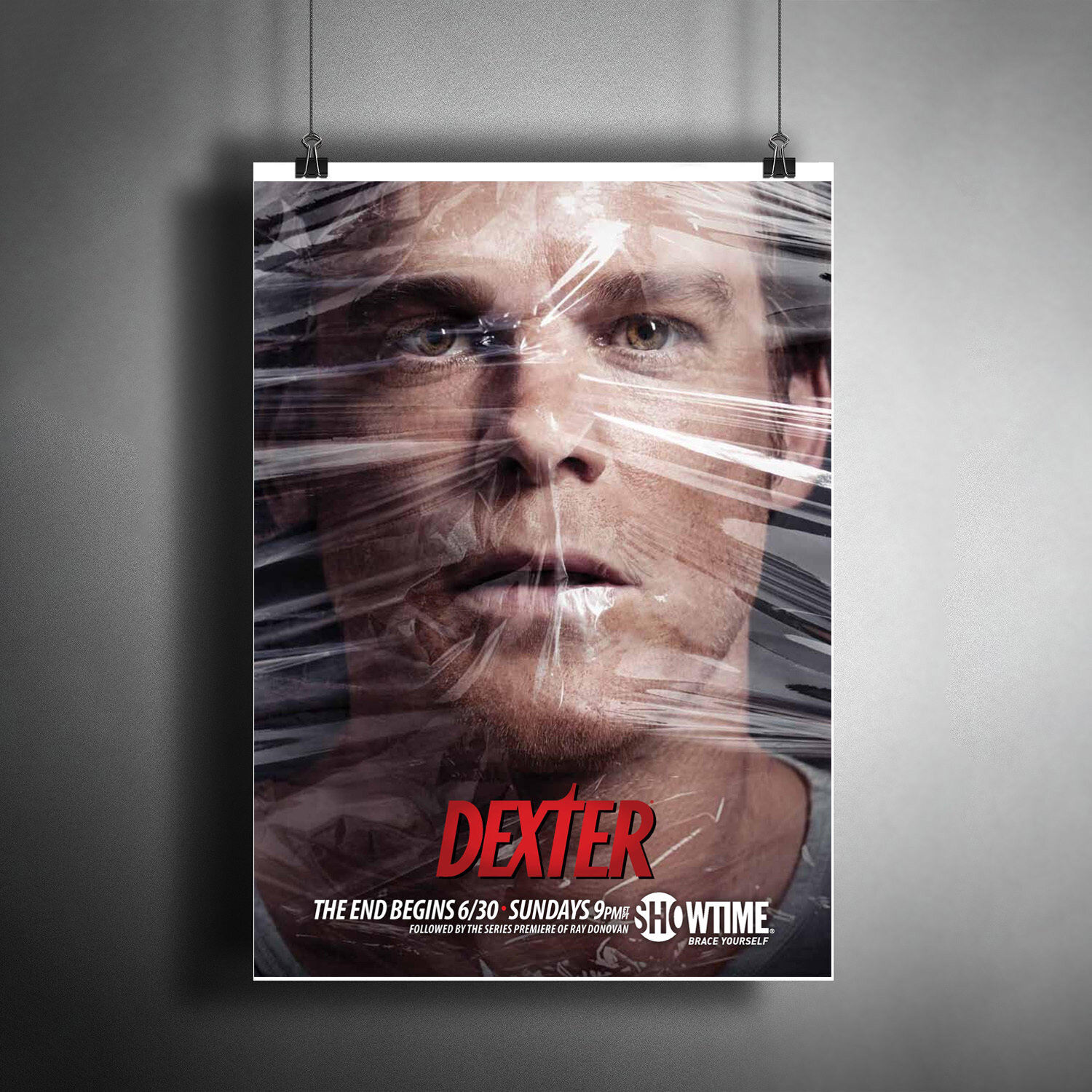 Постер плакат для интерьера "Сериал: Декстер. Актёр Майкл Си Холл. Dexter"/ Декор дома офиса комнаты A3 (297 x 420 мм)