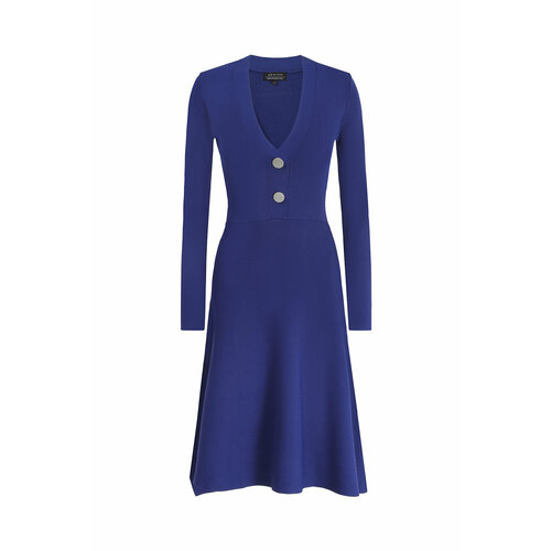 Платье Armani Exchange, размер XS, голубой женский костюм из двух предметов с юбкой и v образным вырезом с длинными рукавами