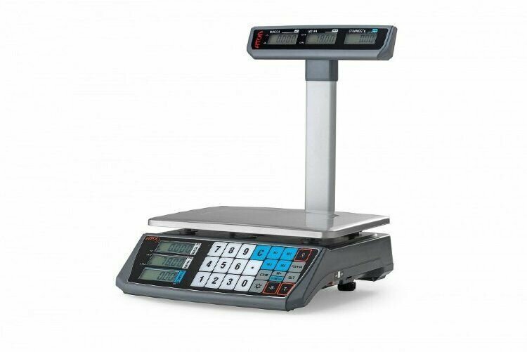 фото Весы торговые АТОЛ MARTA (со стойкой, СОМ порт, кабель USB-RS, кабель RS-232, лицензия FDU)