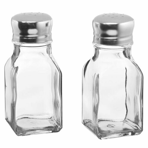 Набор для специй стеклянный BASIC, солонка+перечница, 100 мл, 2 шт (комплект из 7 шт)