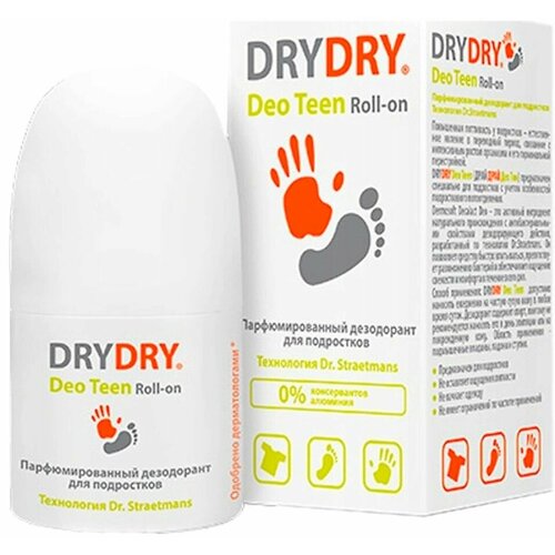 Дезодорант Dry Dry Deo Teen Roll-on парфюмированный для подростков 50мл х1шт дезодорант dry dry deo teen 50 мл