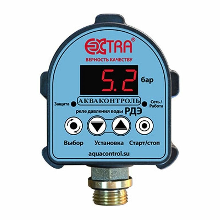 РДЭ - Реле давления воды электронное Extra Акваконтроль (1 кВт; G1/2;5%)