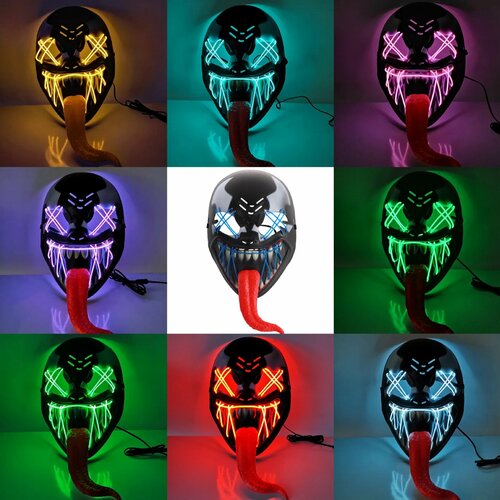 фото Карнавальная маска веном с подсветкой/ маска на новый год/ miksik