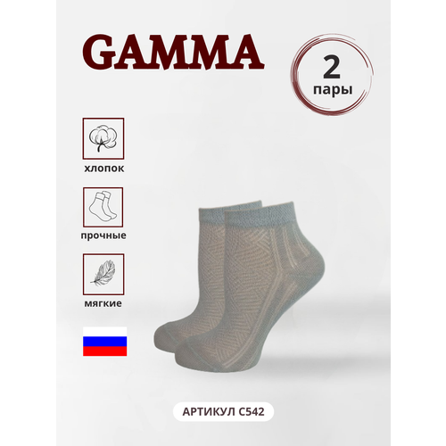 Носки Гамма 2 пары, размер 12-14, серый носки гамма 2 пары размер 14 16 серый