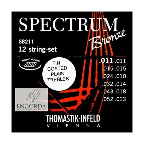 Струны для акустической гитары Thomastik Spectrum SB211T струны для акустической гитары thomastik sb111 spectrum bronze 11 52