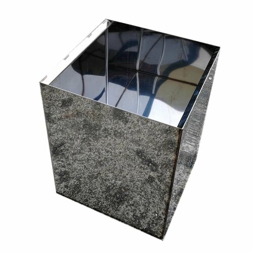 Бак из нержавейки для печи с крышкой 80 л. 400*400*500 мм AISI 430 1,0 мм.