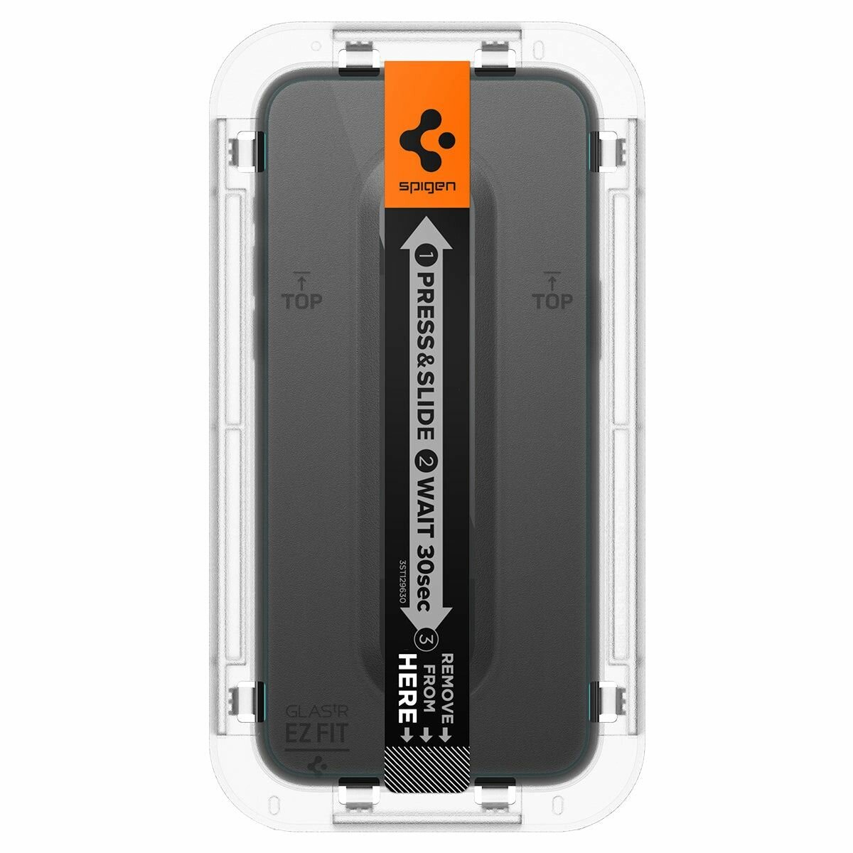 Защитное стекло Spigen на iPhone 15 Pro (AGL06892) Glass tR EZ Fit 2 шт / Спиген стекло для Айфон 15 Про, прочное, олеофобное покрытие, прозрачное — фото 1
