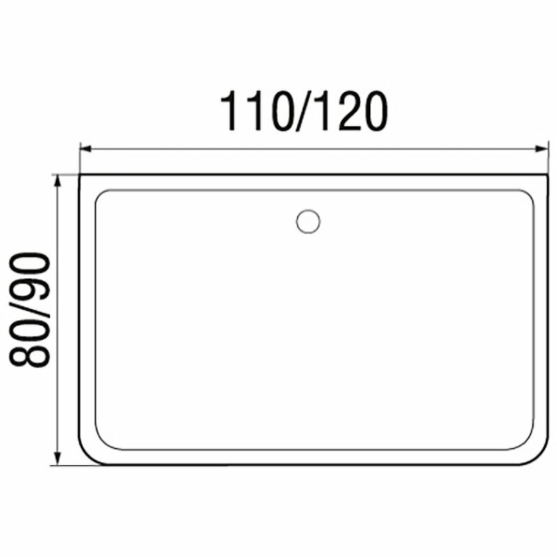 Поддон акриловый WEMOR 110/80/24 S прямоугольный 110*80*24 см.