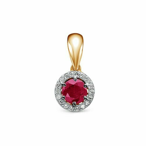 фото Подвеска diamant online, золото, 585 проба, рубин, бриллиант