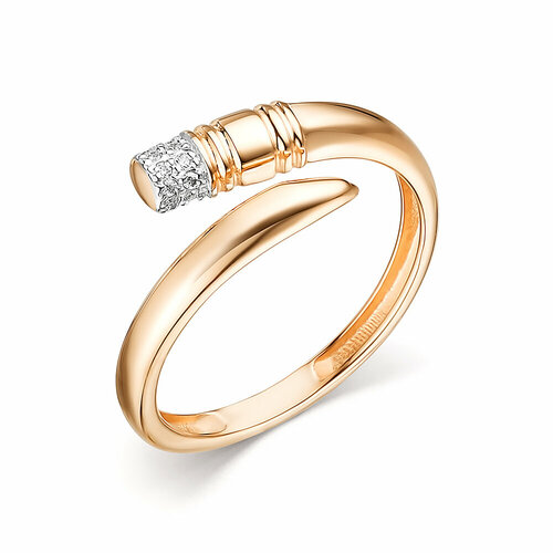 фото Кольцо diamant online, золото, 585 проба, фианит, размер 18.5, прозрачный