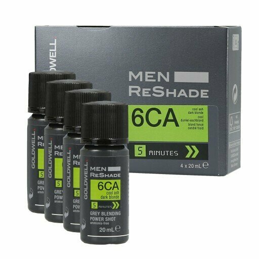 Goldwell Men ReShade 6CA Темный блондин - Экспресс-корректор седины 4 х 20 мл