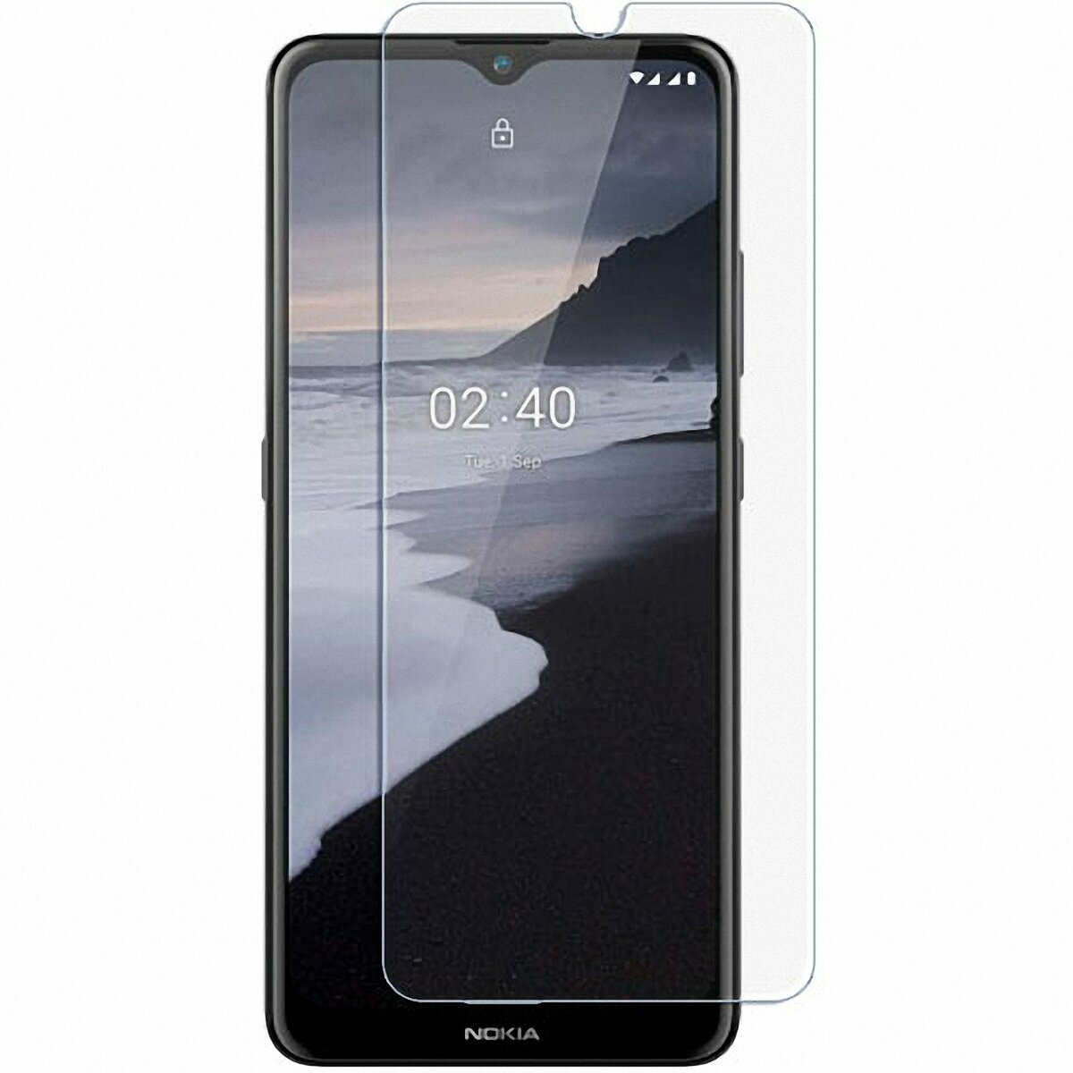 Защитное стекло 3D Tempered Glass для Nokia 2.4 полный клей ( прозрачное )