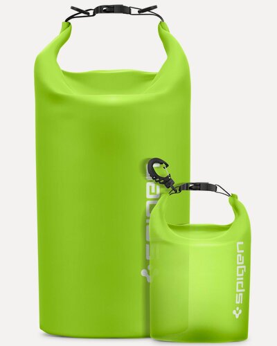 Изображение товара Гермосумка Spigen (AMP06027) Aqua Shield WaterProof Dry Bag 20L + 2L A630 / Спиген Чехол Водонепроницаемый, Зеленый