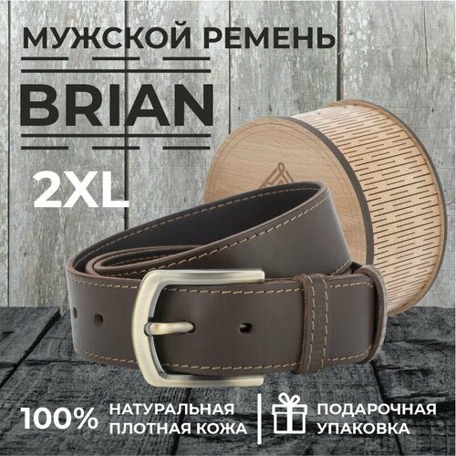 фото Ремень tesorini, размер 120, коричневый