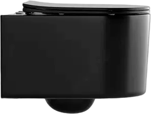 Унитаз подвесной CeruttiSpa Tanaro 9238 безободковый, с микролифтом, черный матовый /9238