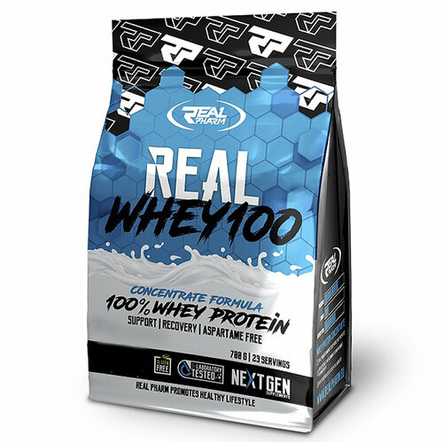 Сывороточный протеин, Real Pharm Real Whey, 700г (Карамель)/Для набора массы и похудения