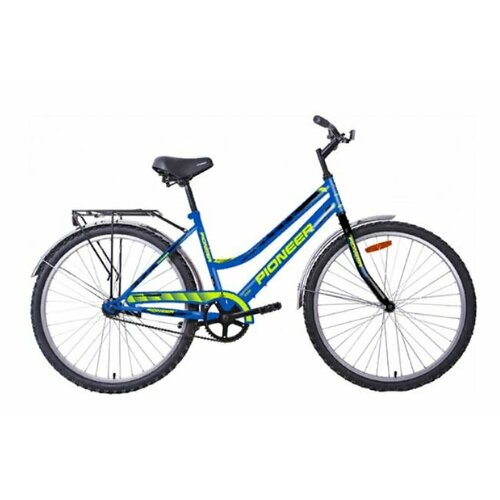 Велосипед Pioneer Classic 26'/16' blue-black-green /открытая рама/