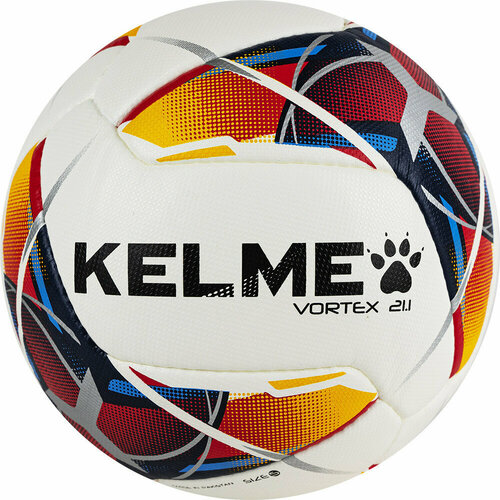 Мяч футбольный KELME Vortex 21.1, 8101QU5003-423, р.5 мяч футбольный kelme vortex 19 1 арт 9896133 107 размер 5 10 панелей пу гибр сшивка белый красный