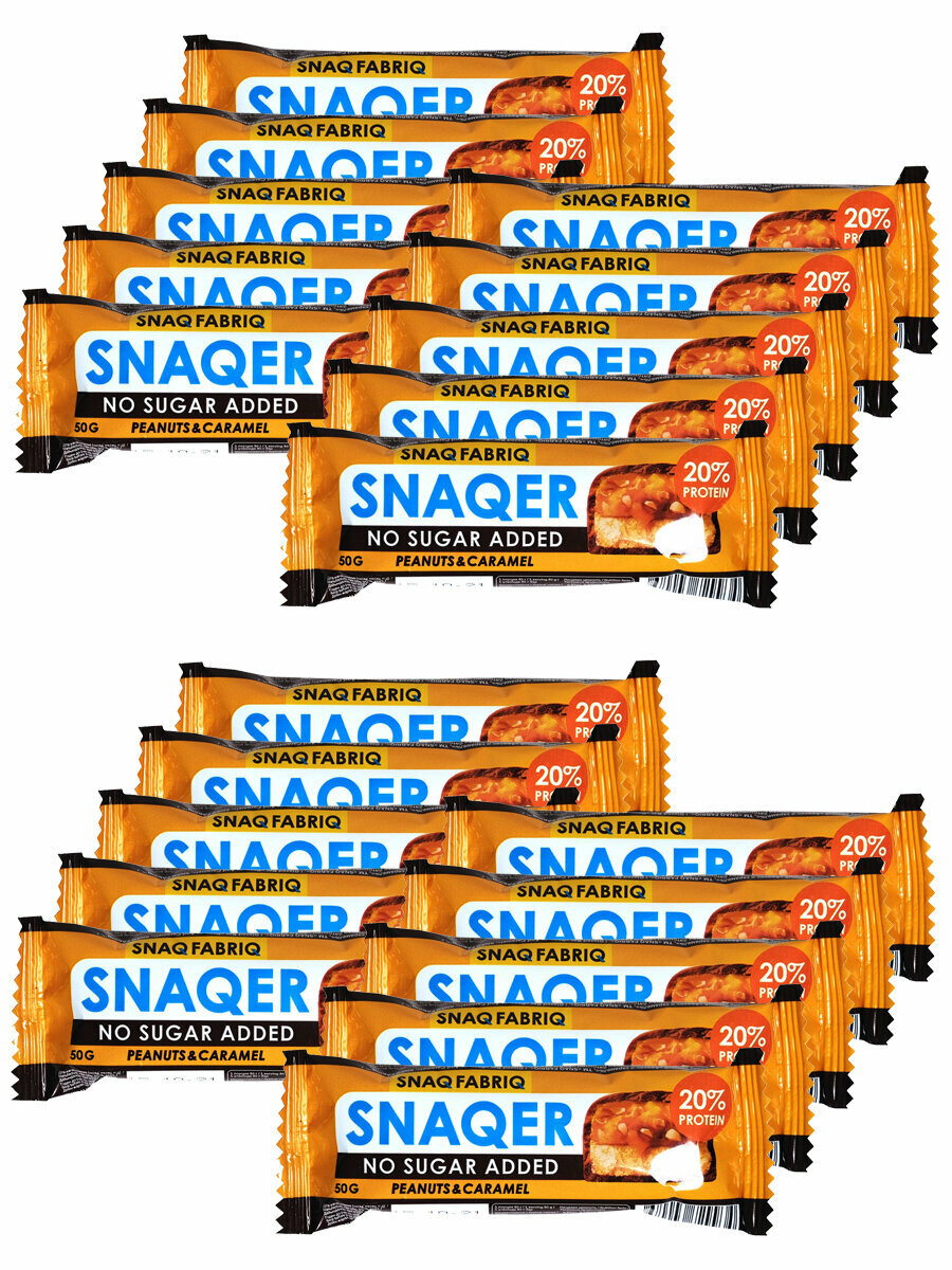 SNAQER Peanuts&Caramel, 20шт по 50г