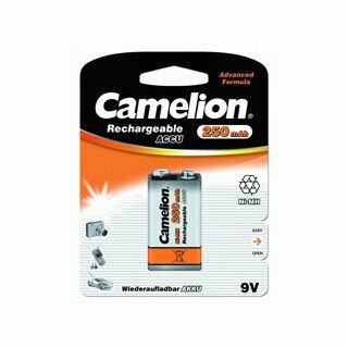 Camelion Аккумулятор 9V-250mAh Ni-Mh BL-1 NH-9V250BP1, аккумулятор,9В 1 шт. в уп-ке