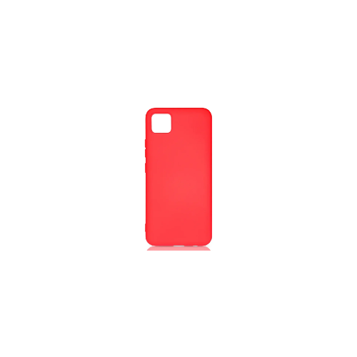 Силиконовый чехол с микрофиброй DF для Realme C11 красный
