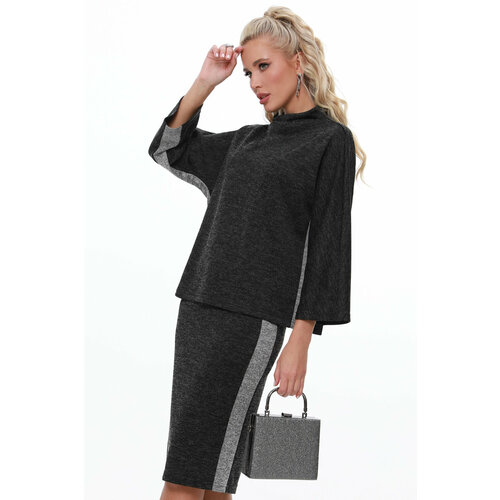 Комплект одежды DStrend, размер 46, серый юбка размер 58 черный