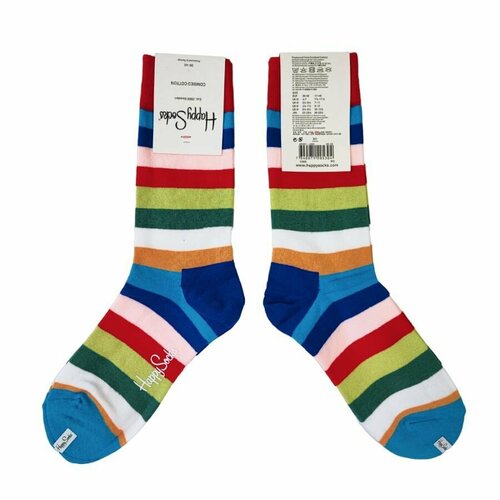 Носки Happy Socks, размер 36-40, желтый, розовый носки happy socks размер 36 40 черный желтый голубой оранжевый розовый мультиколор