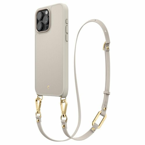 Чехол Spigen Cyrill на Apple iPhone 15 Pro Max (ACS06637) Classic Charm Mag / Спиген чехол для Айфон 15 Про Макс MagSafe, противоударный, с защитой камеры бежевый