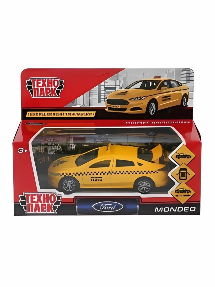 Машина инерционная Технопарк Ford Mondeo такси 12 см - фото №1
