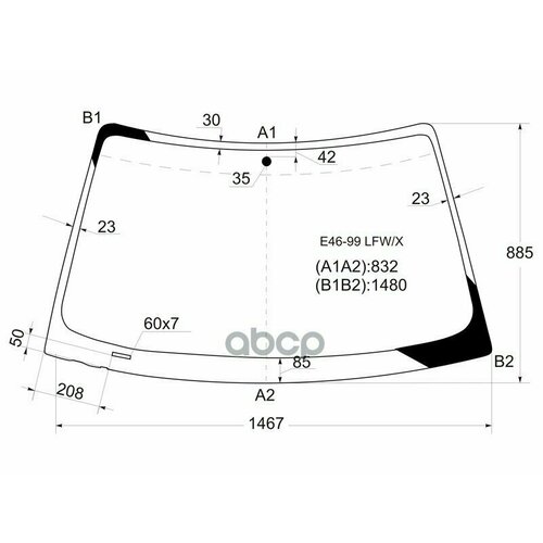 Стекло Лобовое Bmw 3-Series 98-06 XYG арт. E46-99 LFW/X