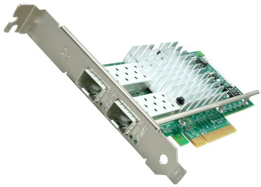 Сетевая карта Intel X520-DA2 SFP+ (E10G42BTDABLK) - PCI-E (2.0) x8, 10/100/1000/10000 Мбит/с