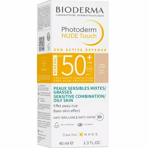 Флюид для лица и шеи Bioderma Photoderm очень светлый оттенок SPF50+