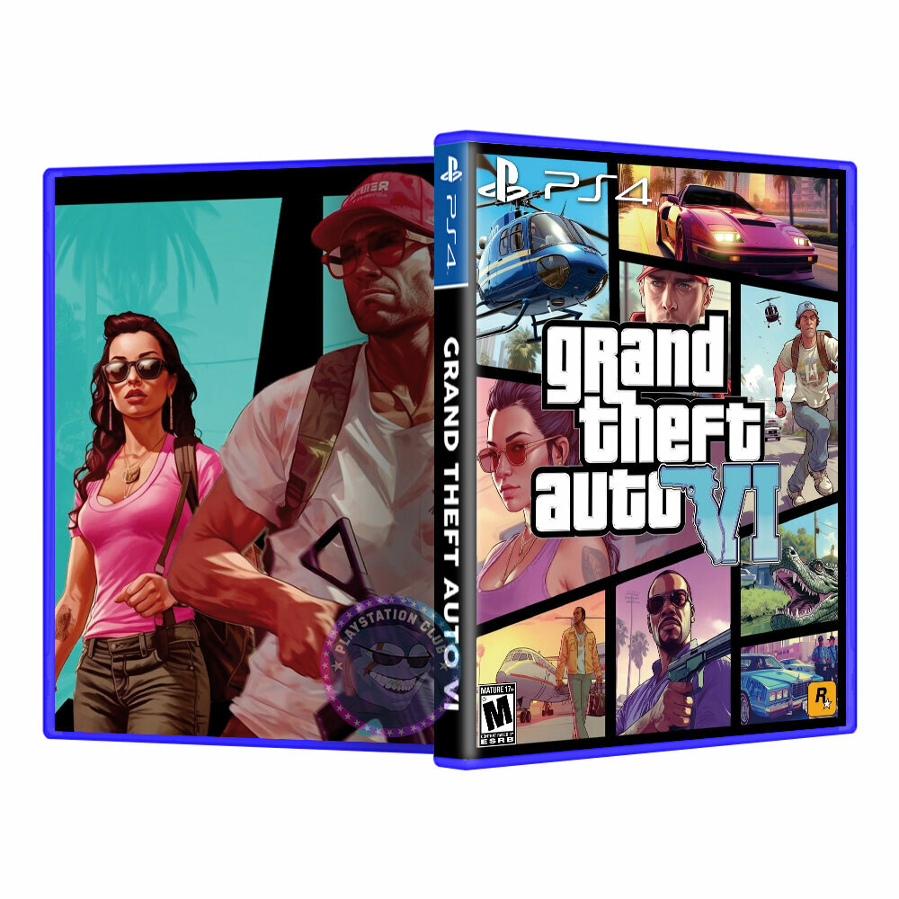 Эксклюзивная обложка PS4 для GTA 6 Grand Theft Auto №2