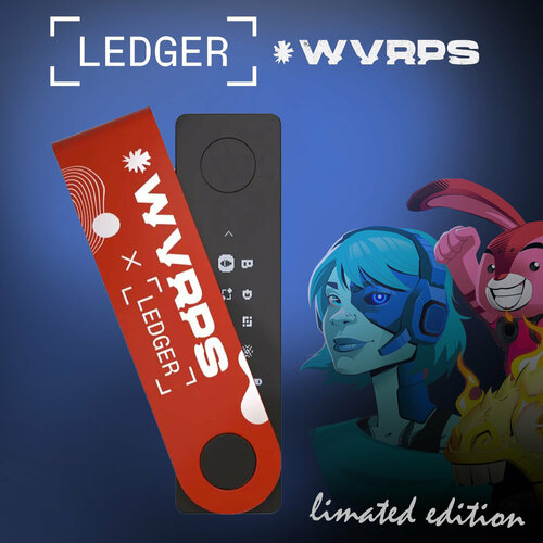 Аппаратный криптокошелек Ledger Nano X WVRPS by WarpSound - холодный кошелек для криптовалют ограниченной серии, красный красный, черный, красный
