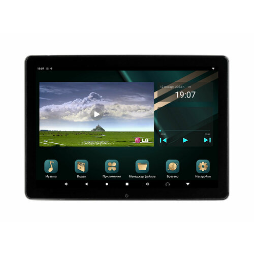 Монитор в подголовник 12 дюймов Incar CDH-123BL (4Гб+64Гб, 2160x1440 Android 11, LTE)