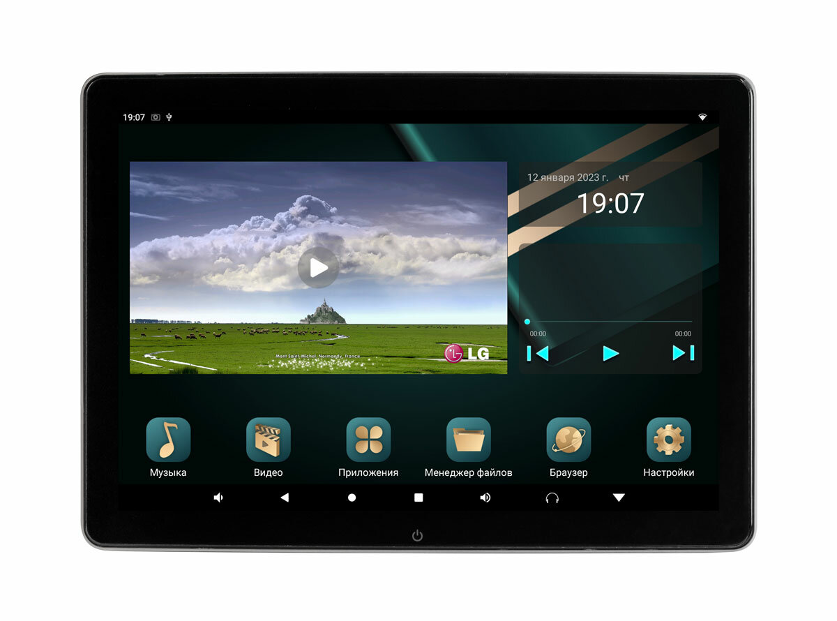 Монитор в подголовник 12 дюймов Incar CDH-123BL (4Гб+64Гб 2160x1440 Android 11 LTE)