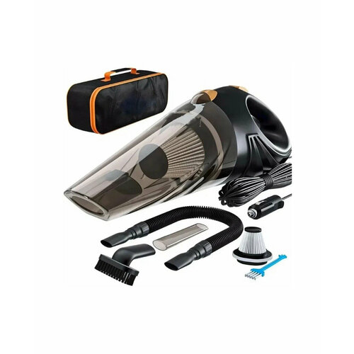 Автомобильный пылесос с 3 сменными насадками Портативный пылесос для автомобиля с сумкой для хранения черный 229000₽