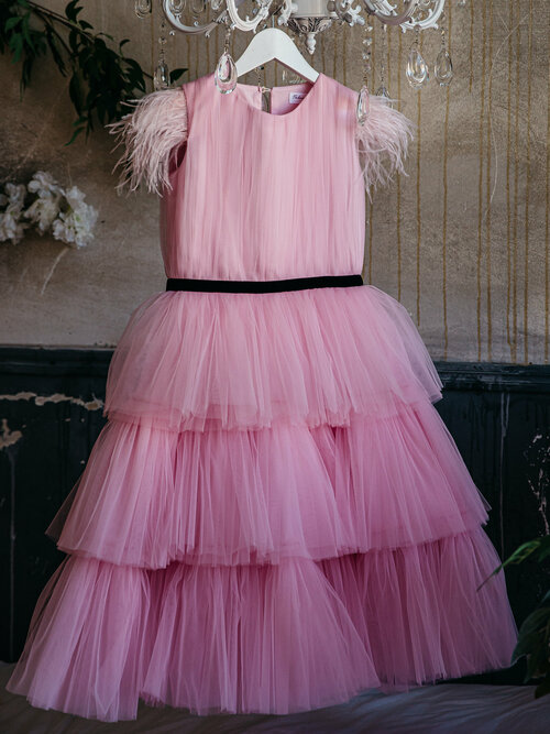Платье Роскошь с детства, размер 116-122, розовый