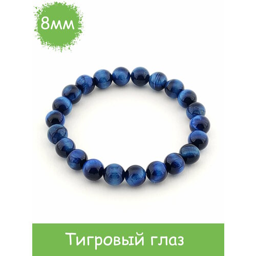 фото Браслет rockstore, тигровый глаз, размер 18 см, размер l, синий