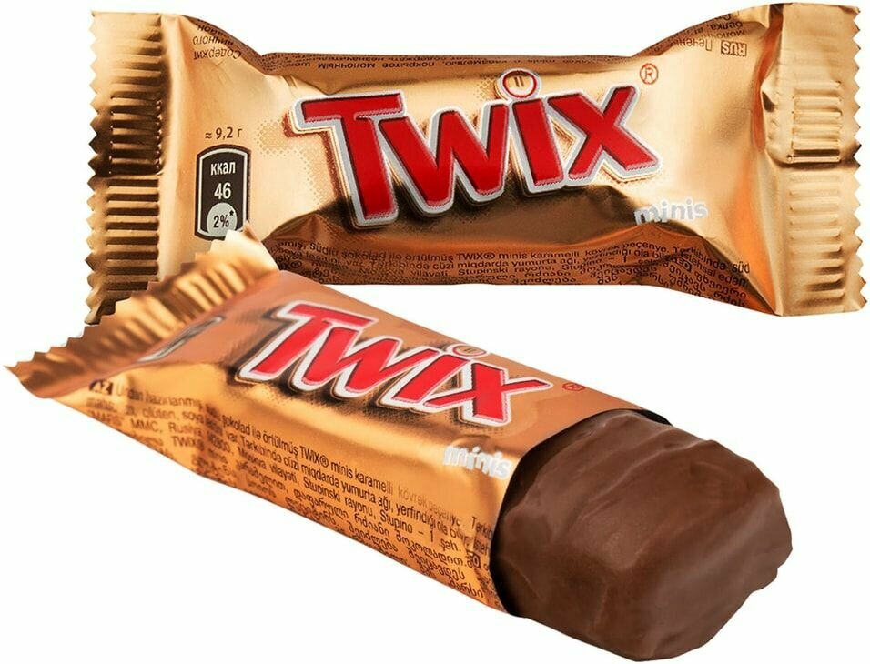 Печенье песочное Twix Minis с карамелью и шоколадом 20шт*9.2г - фотография № 3